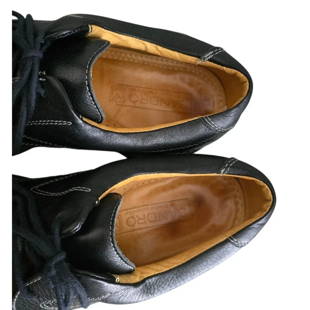 Sandro Moscoloni Shoes Mens Size 10 Black Leather Lace Up Oxfords